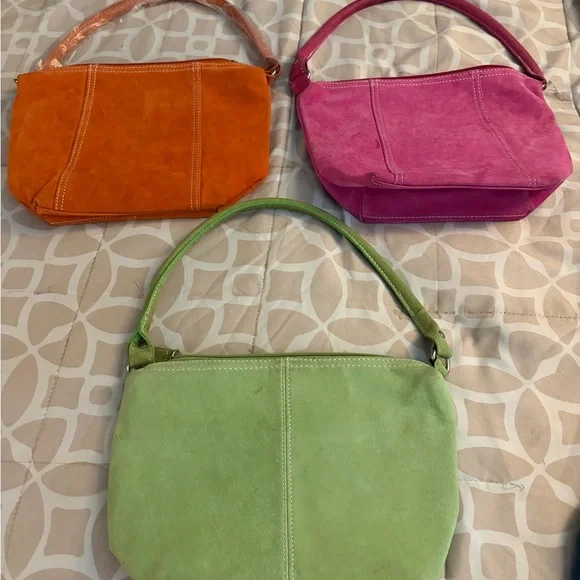 Pink Suede Women’s Handbag - 6x8 - Picture 1 of 4